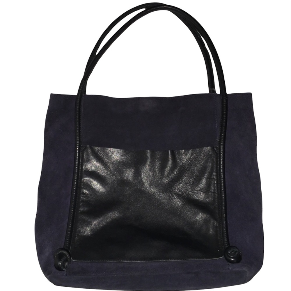 Topshop Suede & Leather Tote Bag